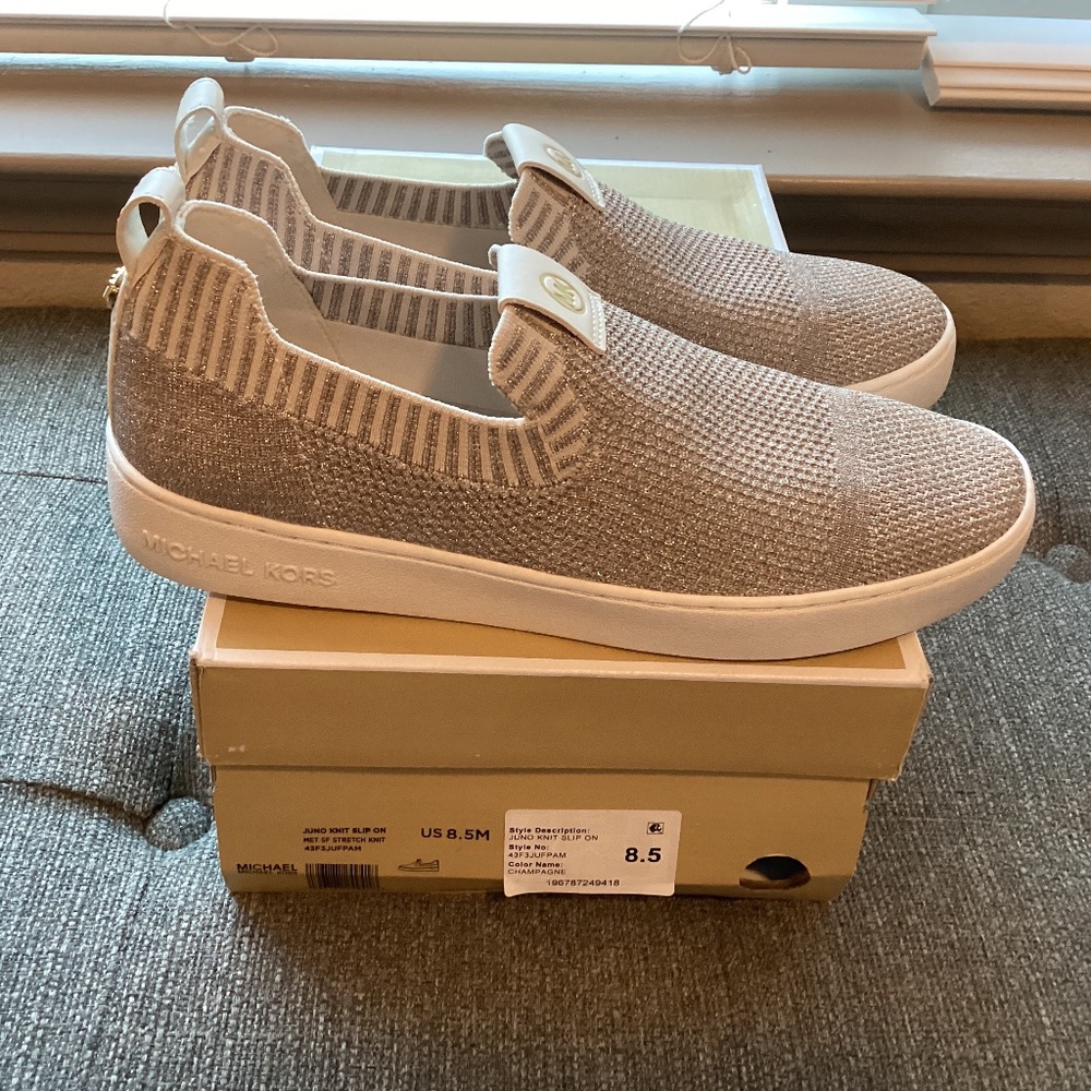 MICHAEL MICHAEL KORS Women's Juno Knit Slip-On Sneakers, size 8.5